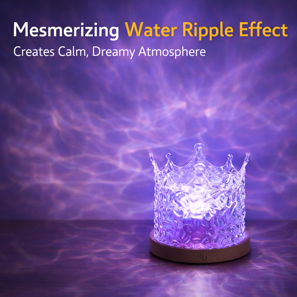 LED Water Ripple Light Projector – Ambient Mood Lamp