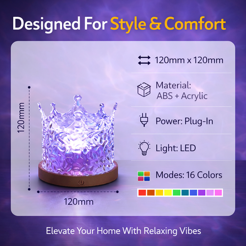 LED Water Ripple Light Projector – Ambient Mood Lamp